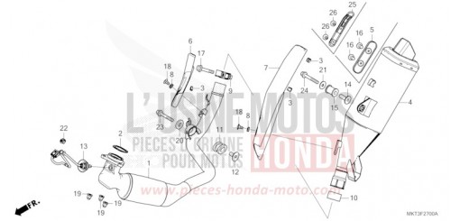 EXHAUST MUFFLER ADV750R de 2024